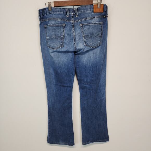 Lucky Brand Sweet Bootcut Jeans Size 10 30" Medium Wash Distressed Stretch Soft - Picture 2 of 14